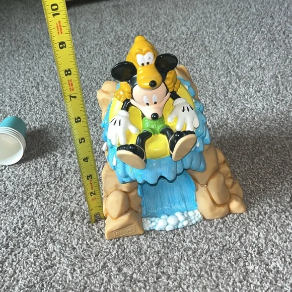 Vintage Dixie Cup Dispenser Mickey Mouse Pluto Disney Waterfall Splash Mountain - Picture 8 of 8